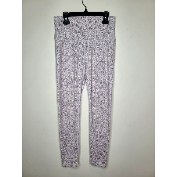 All Fenix white tan leopard print athletic leggings - medium - Picture 1 of 7